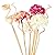 Yimisya 10Pcs Flower Reed Diffuser Sticks Set, Rattan Reed Fragrance Diffuser and Plastic Flower Replacement Refill Rattan Sticks for Home Office Decor - Hydrangea