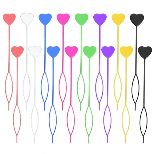 16PCS Quick Topsy Tail Hair Beader Kit Automatic Bead Loading Tool Braiding Loop Threader Ponytail Maker for Girls Kids Hair Styling and Plait Accessories(Colorful)