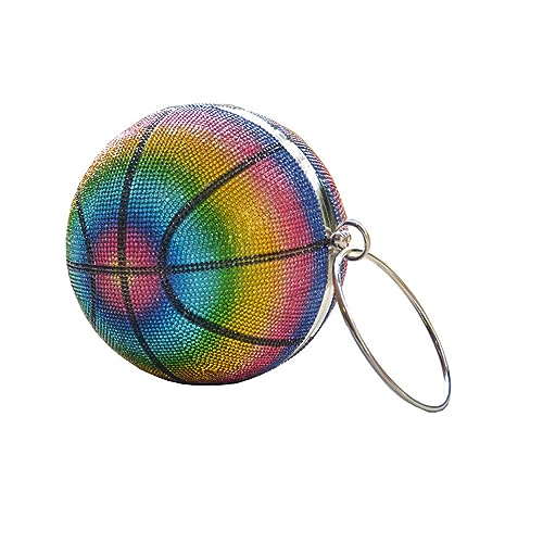 Sac à main blings pour femmes strass pochette mode bourse basketball argent