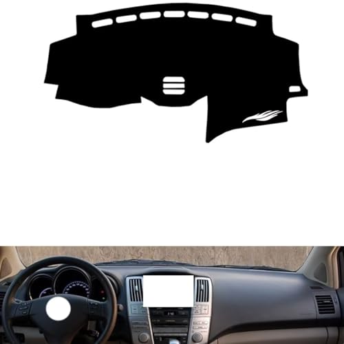 leather dash board cover mat Compatible with LEX RX 2004-2007 ，dashboard cover(Black)
