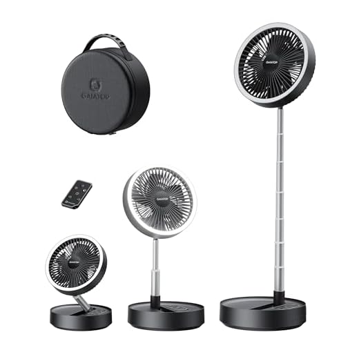 Gaiatop Rechargeable Portable Pedestal Fan