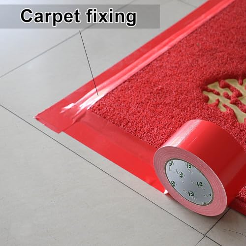 Image of BOMEI PACK 3 Inch Red Duct Tape Waterproof,Heavy Duty,3 Inch x 35 Yards,9 Mil Industrial Grade Yellow Duct,No Residue,Strong,Flexible and All Weather,Professional for Indoor & Outdoor Use