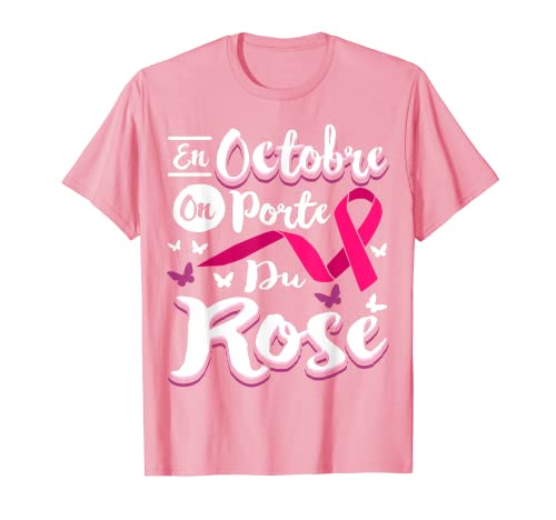 Octobre Ruban Rose Cancer du Sein Sensibilisation T-Shirt Cover