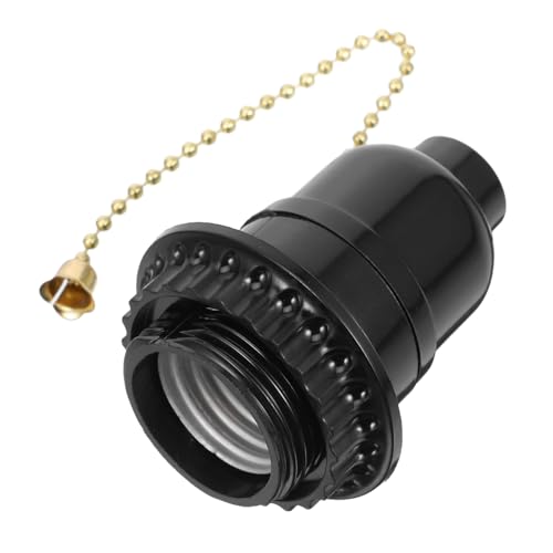 Mikikit Lamp Holder with Pull Chain Switch Versatile Ceiling Light Base for Easy Brightness Compatible with Various Light Bulbs for Home and Commercial Use