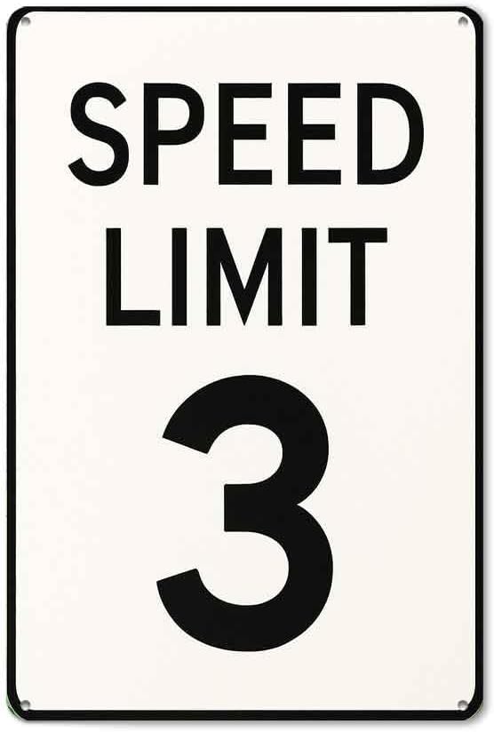 Speed Limit 3 Home Novelty Vintage Plaque Aluminum Metal Sign 8 x 12 Inch