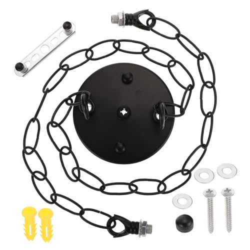 PENIKOKO Baldacchino Per Lampadario e Piastra Di Copertura Soffitto in Ferro Resistente Catena Portante Vintage 2x50cm Per Montaggio Lampade a Sospensione e Decorazione Casa