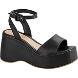 Sandália Feminina Meia Pata Confortável Plataforma Anabela VAL2 preto35