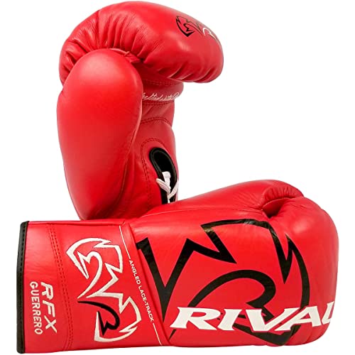 Rival Boxing Rfx-Guerrero Sf-F Pro Fight Lace-Up Boxing Gloves - 8 Oz. - Red #TOP14