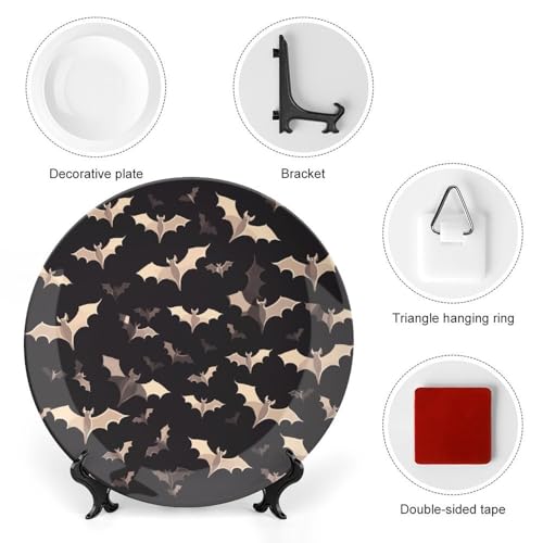 Plato decorativo de cerámica estilo chino de 7 pulgadas miniatura 3