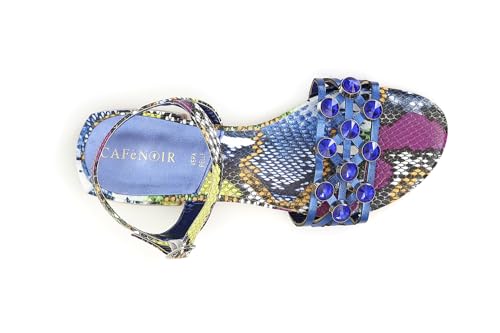 Sandale imprime effet python Cafè Noir C1GE9012 avec strass chic