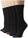 Hanes Women's Comfort Blend Crew Sock, Black Assorted,  Shoe size 5-9/Sock Size 9-11 (Pack of 6)
