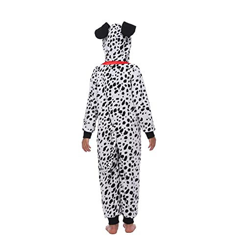 Sincere Party Dalmatians Onesie Costume for Kids,Made of Fleece Spotted Dog Onesie Dress Up Costume 2XL(12-14) - Image 2