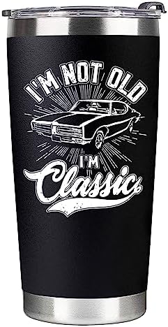 Birthday Gifts for Men, Gifts for Dad 20oz Tumbler Cup - Funny Gift Idea for Husband, Grandpa, Fathers Day, Him From Daughter, Son, Kid - 30th, 40th, 50th, 60th, 70th, 80th Men Birthday Gift Ideas