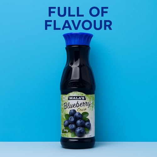 Image of Mala's, Blue Berry Crush, 750 millilitre (Pack of 3)