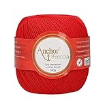 Pettinato e mercerizzato Anchor 4770016-00046 filato per uncinetto, 100% cotone, 46, spessore 16