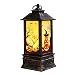 Produktbild LED-Deko-Laterne mit Flamme, für Bar, Zuhause, als Requisite, Totenkopf, Hexe, Kürbis, Halloween-Party, Flammen-Effekt, Acryl, Stimmung, durchsichtig, Orange