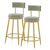 🪑【65cm Altezza del sedile & 150kg di carico elevato & Facile installazione】: Il pacchetto contiene 2 sgabelli da banco per la colazione. L'installazione è molto facile, si può fare riferimento al video di installazione. La dimensione del sedile è 34cm x 34cm x 65cm WxDxH (dimensione dello schienale non inclusa, si prega di fare riferimento alla sesta immagine per i dettagli specifici delle dimensioni). La spugna imbottita di 7cm ti dà una sensazione di seduta confortevole