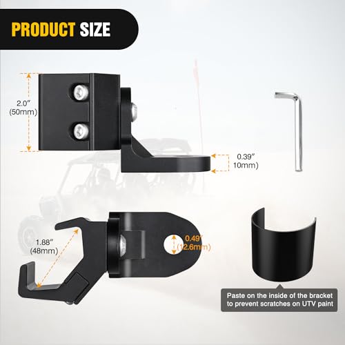 Image of Nilight UTV Whip Light Mount 1PC for Polaris Can-Am with Pro-fit Cage