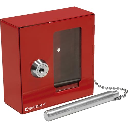 BARSKA Breakable Emergency Key Box w/ Attached Hammer