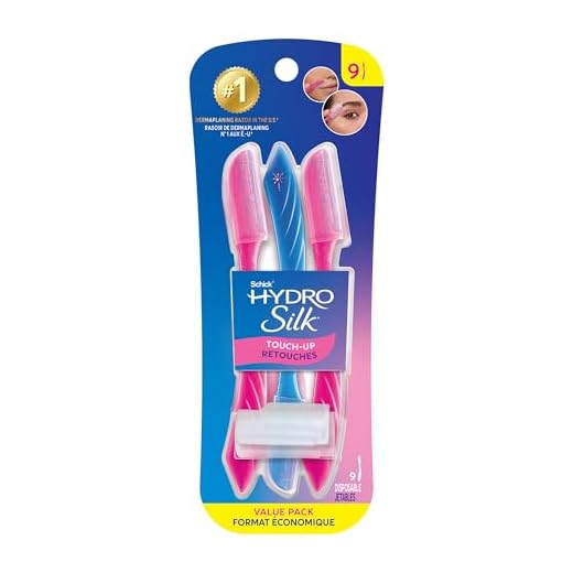 Schick Hydro Silk Lâmina De Depilação Touch-Up Rosa/Azul Pacote Com 9
