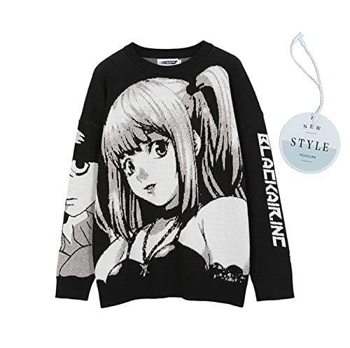 Goth Knitted Harajuku Winter Clothes Women Oversized Sweaters Long Sleeve Top Gothic Kawaii Cartoon Streetwear2