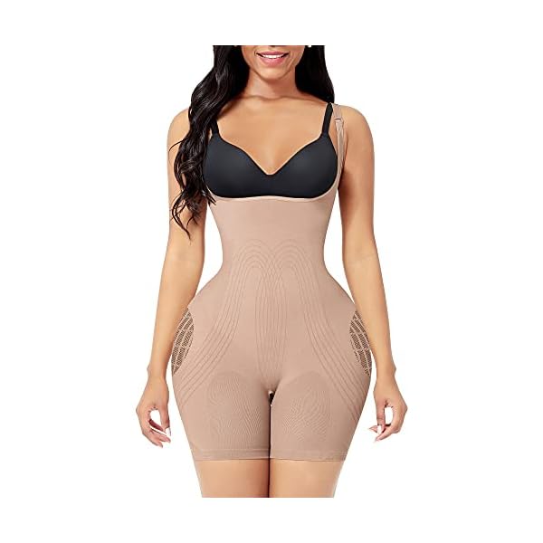 Lover-Beauty Back Fat Shapewear for Women Tummy Control Full Body Shaper Seamless Faja Compression Garment, Beige, M/L