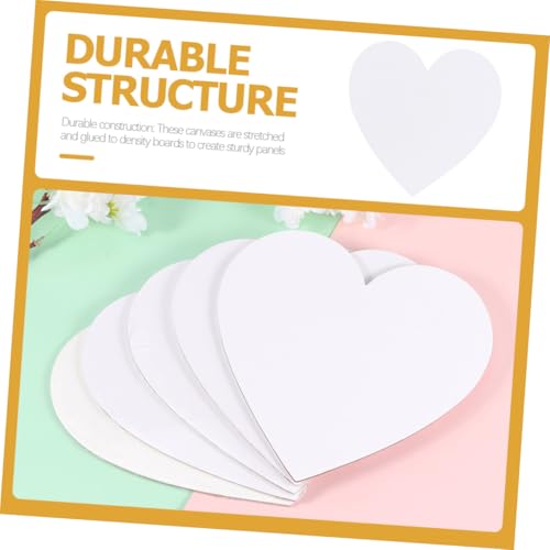 Tablero para pintar óleo y acrílico en forma de corazón con lienzo de algodón de pintor 4