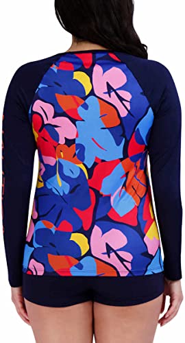 Image of Nautica Women's Long Sleeve Rashguard - Quick-Dry, UPF Protection, Swim Shirt, Pool, Beach, Hiking, Yoga, Volleyball