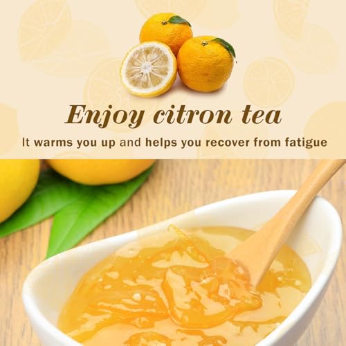 KPANTRY Honey Citron Tea - Korean Marmalade with Chemical-free and Fresh Yuzu Citron - Stress Relief Soothing Blend & Instant Hot Or Cold Beverage For Salad, Spread, Jam, Honey Tea, Smoothie (2 Pack)