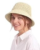 Zylioo L/XL Straw Bucket Hats for Big Heads Sun Hat 60cm Hats Summer Sun Protection UPF50+ Beach Holiday Hat Beige