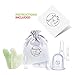 Facial Therapy Cupping Set with Jade Stone Gua Sha Tool-Silicone Cups Massage Face Eye Tension-Helps Reduce Fine Lines Anti-Wrinkle-Ageless-Produces Collagen-Stimulates Blood Flow
