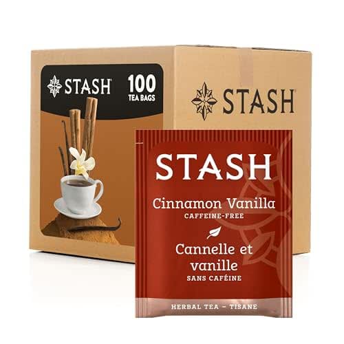 Stash Tea Cinnamon Vanilla Herbal Tea, Box of 100 Tea