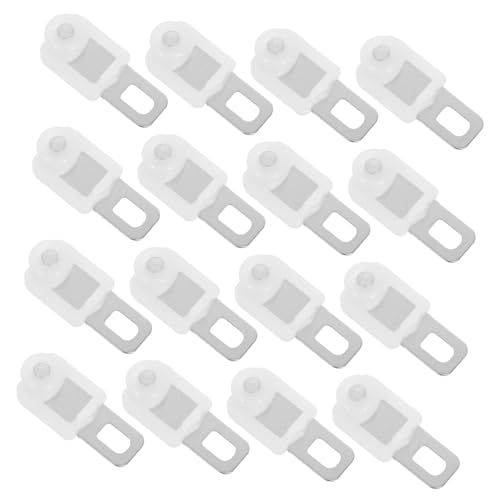 Yardwe Lot de 50 crochets robustes pour rail de rideau Blanc 3.3X1.5CM