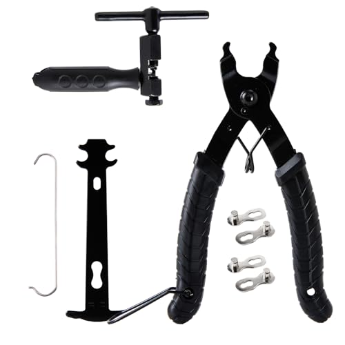 3 in 1 Fahrrad Kettenwerkzeug Set, Fahrrad Kettenwerkzeug Kit, Fahrrad Kettenglied Entfernen Werkzeug & Fahrrad Kettenglied Zange & Kettenbrecher Werkzeug Checker Reparaturwerkzeug für 6/7/8/9/10/11 G