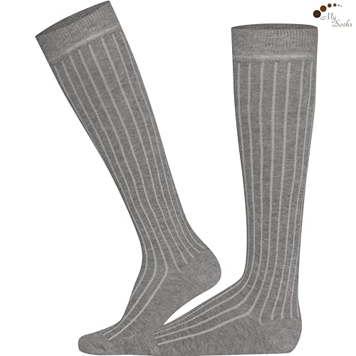 Image of Mysocks Knee High Socks for Women Men Combed Cotton Seamless Toe Tall Long High Socks