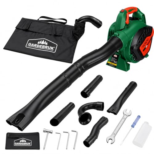 GARDEBRUK® Laubsauger 4 in 1 Benzin Blasgeschwindigkeit 68m/s Fangsack 45L...