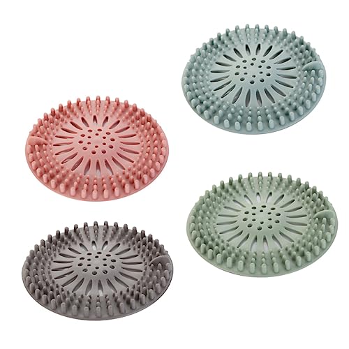 Lurrose 1 Juego Filtro De Desagüe De Suelo Filtro De Baño para Bañera Colador De Pintura Recogedor De Pelos Filtro De Fregadero Tapa De Fregadero para Inodoro De Cocina 4 Piezas