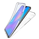 newtop cover compatibile per huawei p smart/2019/plus, custodia crystal case tpu silicone gel pc protezione 360° fronte retro (per p smart plus)