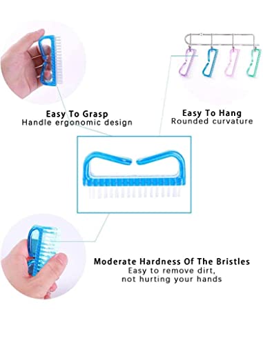 First Beauty Washing Nail Brushes Soft Remove Dust Nail Art Plastic Cleaning Brush Nail Arts Tools Finger Toe Nail Cleaning Brush Manicure Pedicure Scrubbing Cleaner for Dead... - Image 4