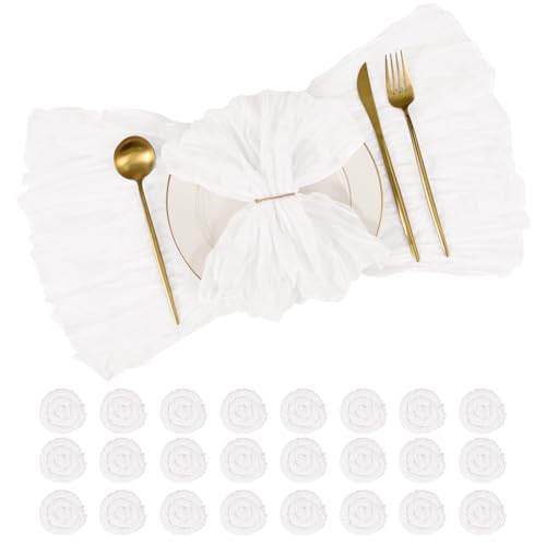 Serviettes en mousseline de fromage sans repassage pour table de fête rustique - 2
