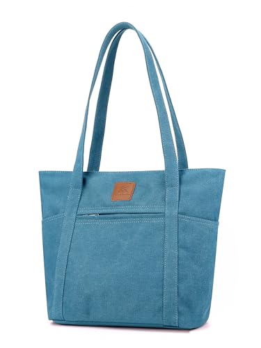 Image of Womens Shoulder Handbags Heavy Duty Canvas Work Tote Retro Bucket Bag