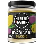 Hunter & Gather Olive Oil Mayonnaise 250g | Made with Olive Oil & British Free Range Egg Yolk | Paleo, Keto, Sugar and Gluten Free Olive Oil Mayo