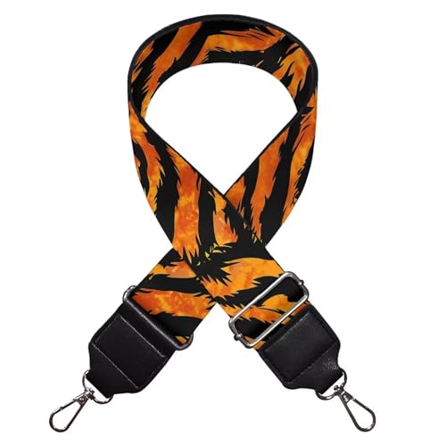 Image of Talayituse Tiger Stripe Print Shoulder Strap Wide Purse Bag Strap Adjustable Replacement Belt Luggage Crossbody Shoulder Bag Strap for Women Girls