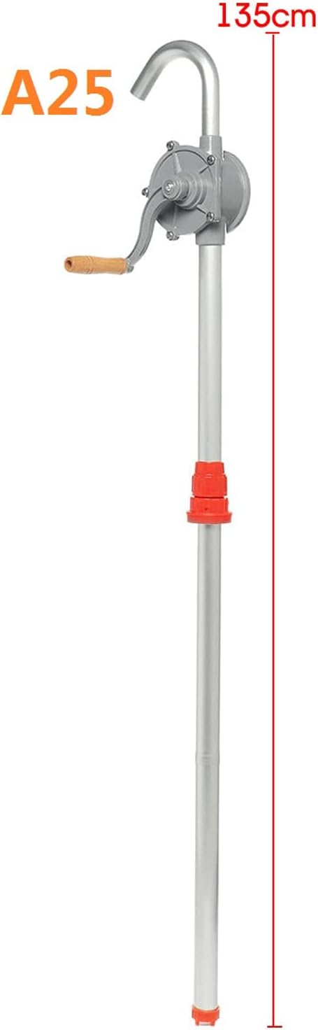 Rotary Barrel Pump, Pumps Light to Medium Viscosity Oils Suction Pipe Gallon Barrels, Bung Adapter (25#)