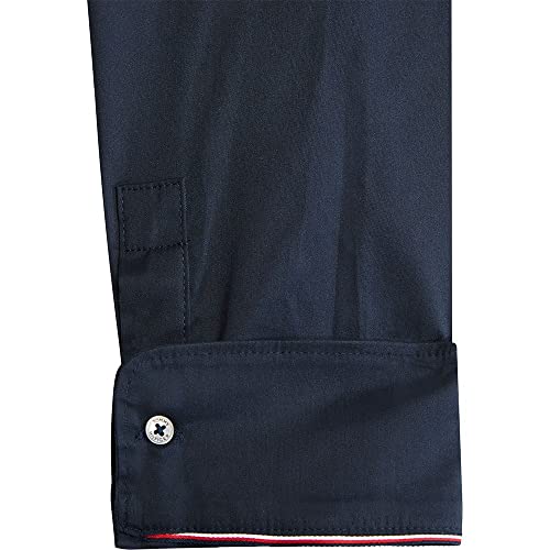 Tommy Hilfiger Damen Bluse Heritage Slim Fit Elegant, Blau (Midnight), 46 4