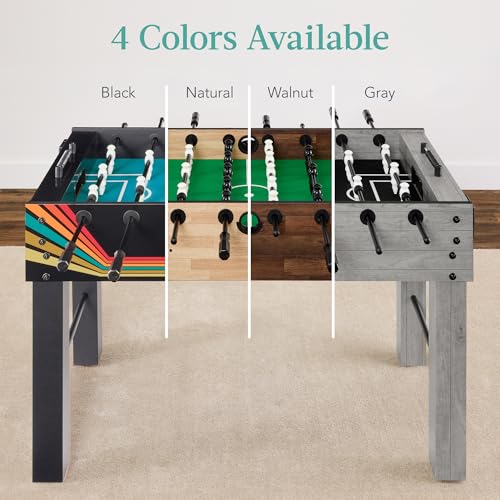 Best Choice Products Large 54 Inch Full-Size Foosball Table for Home, Game Room - Includes 2 Balls, 2 Cup Holders - Walnut - image 6