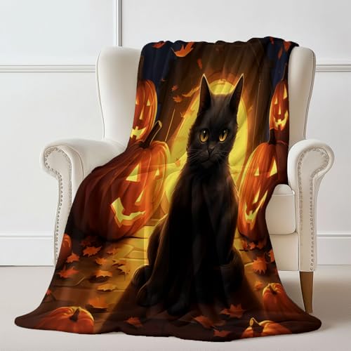 Couverture polaire arbre mort Halloween plaid en flanelle de luxe