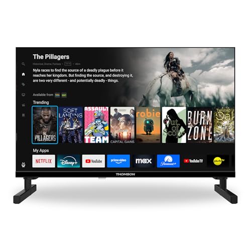 Thomson 24 Zoll (60cm) HD LED Smart TV, Wi-Fi, Sprachsteuerung, HDR10, Dolby Audio, Triple-Tuner (Kabel/Satellit/Antenne), HDMI, USB, 1.5GB RAM, 8GB Flash - 24HT2S15
