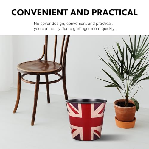 Cesto de basura Happyyami estilo retro USA mapa y bandera miniatura 6