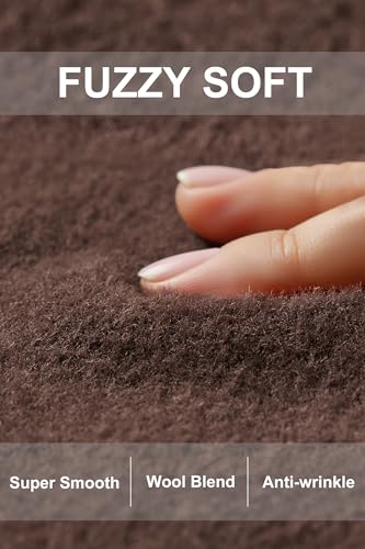 Arach&Cloz Women's Wool Blend Soft Fuzzy Puff Sleeve Cute Casual Fall Sweaters 20252